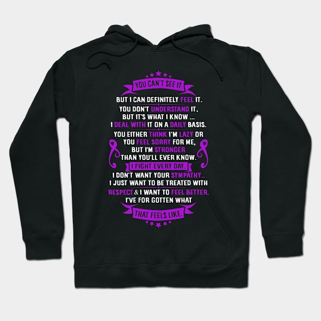 I'm Stronger Than You Will Ever Know I Fight Every Day Alzheimers Awareness Purple Ribbon Warrior Hoodie by celsaclaudio506